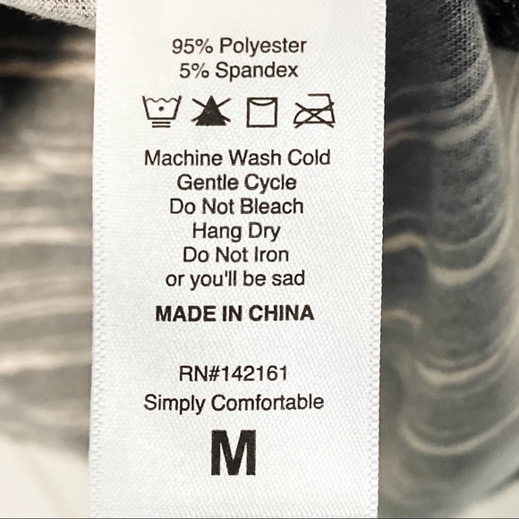 LuLaRoe Irma Tunic Black White Stripe NEW! - Picture 7 of 7